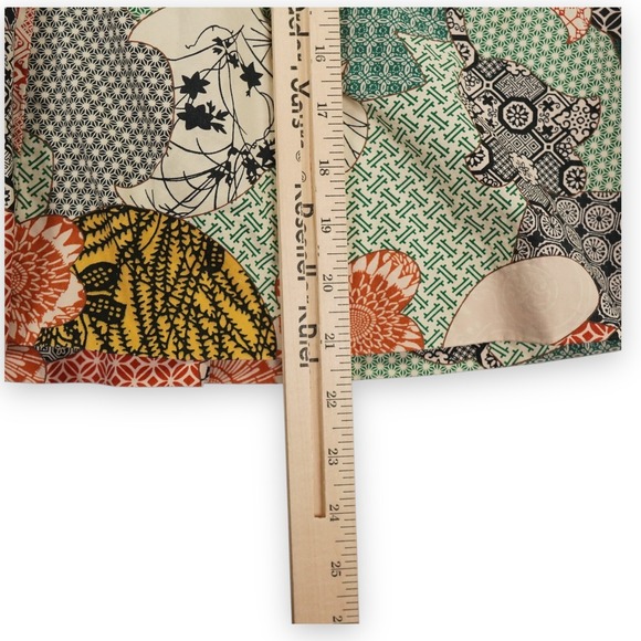 LL Bean Fit Flare Sundress  Size 0 Patchwork Print Paisley Spaghetti Straps Boho - Picture 10 of 13